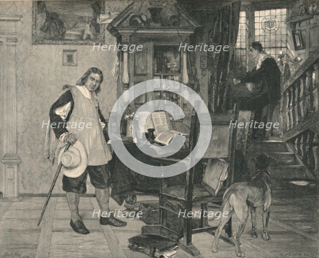 'Mr. Oliver Cromwell of Ely Visits Mr. John Milton', 1883, (1886). Artist: Robert Hoskin.