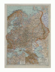 Map of Russia in Europe, c1910s. Creator: Emery Walker Ltd.