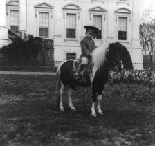 Quentin Roosevelt on a pony, c1902 June 17. Creator: Frances Benjamin Johnston.