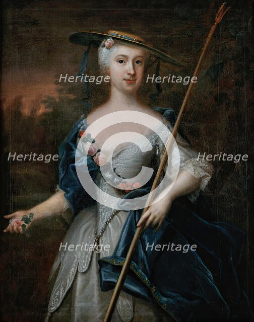Portrait of lady as shepherdess, (c1750s). Creator: Lorens Pasch the Elder.