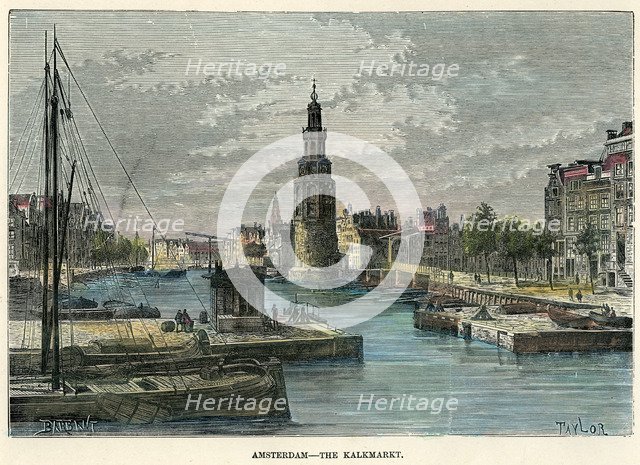 The Kalkmarkt, Amsterdam, Netherlands, c1880.Artist: Taylor