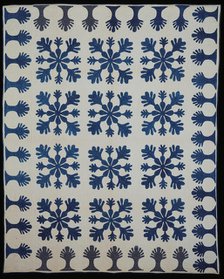 Bedcover (Bride's Quilt), United States, 1861. Creator: Unknown.