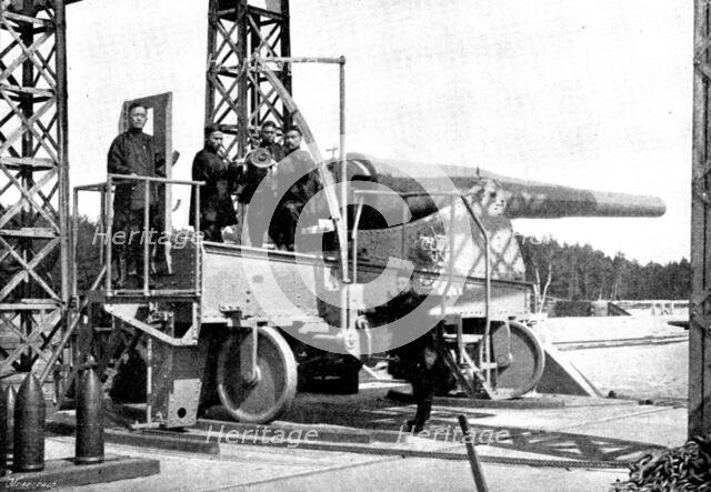 The War in Eastern Asia: Chinese artillery officers under Colonel Schnell's command, 1895. Creator: George Meisenbach.
