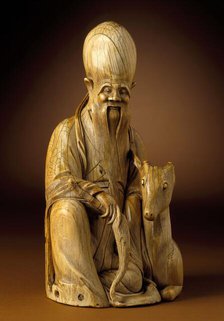 God of Longevity (Shoulao) with a Deer, between c.1550 and c.1644. Creator: Unknown.
