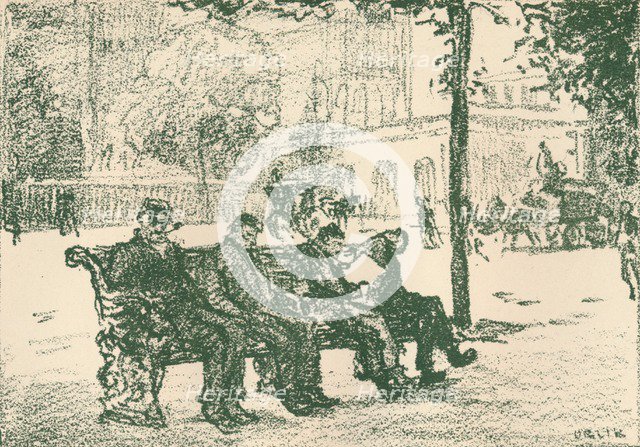 'On the Victoria Embankment', 1898. Artist: Emil Orlik.