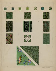 Quilt (Detail), c. 1936. Creator: Francis Law Durand.