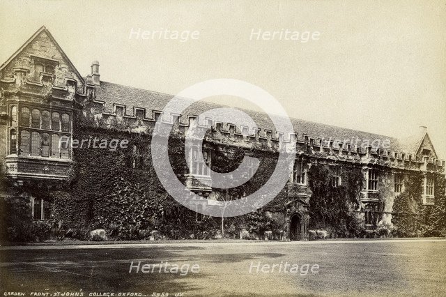 Garden front, St John's College, Oxford, Oxfordshire, late 19th or early 20th century. Artist: Unknown
