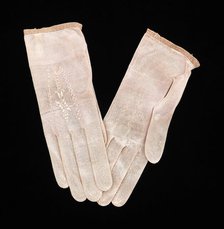 Gloves, American, 1840-60. Creator: Unknown.