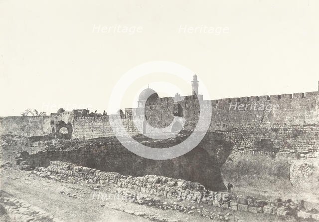 Jérusalem, Birket-Hammam-Setty-Mariam, 1854. Creator: Auguste Salzmann.