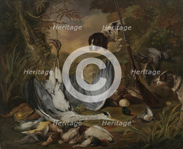 Still life with dogs, c1740-1770. Creator: Jacob Xaver Vermoelen.