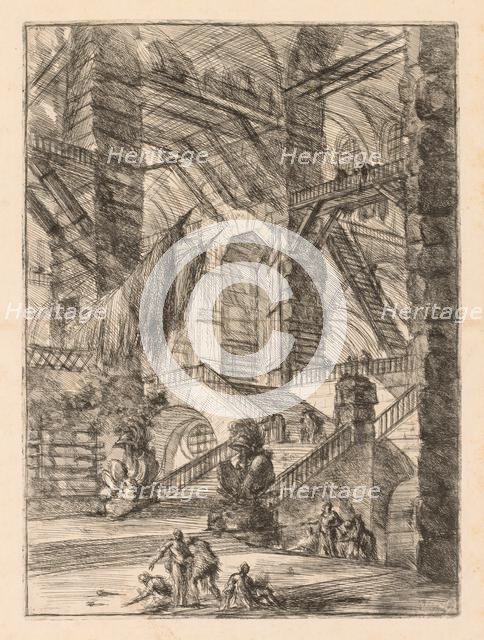 The Prisons: A Vast Interior with Trophies, 1745-1750. Creator: Giovanni Battista Piranesi (Italian, 1720-1778).