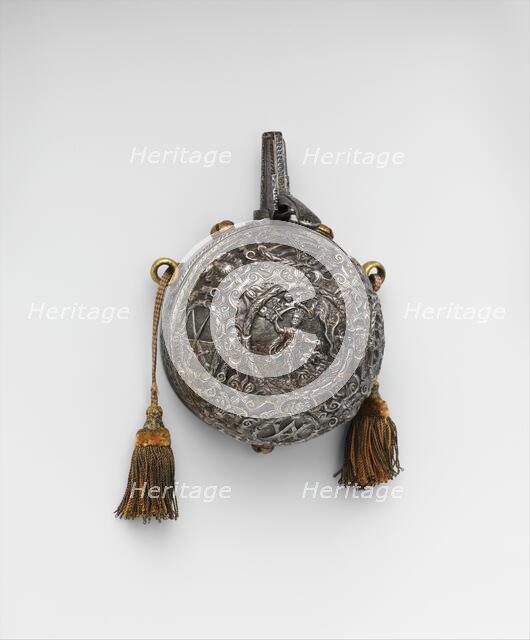 Priming Flask Made for Prince-Elector August I of Saxony (reigned 1553-86), German, ca. 1575. Creator: Unknown.