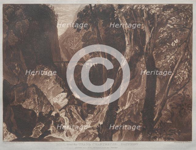 Liber Studiorum: Mill near the Grand Chartreuse, Dauphiny. Creator: Joseph Mallord William Turner (British, 1775-1851).