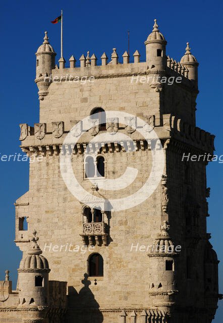 Belém Tower (Tower of Belém), Lisbon, Portugal, 16th century, 2008. Architectural detail. Creator: Unknown.
