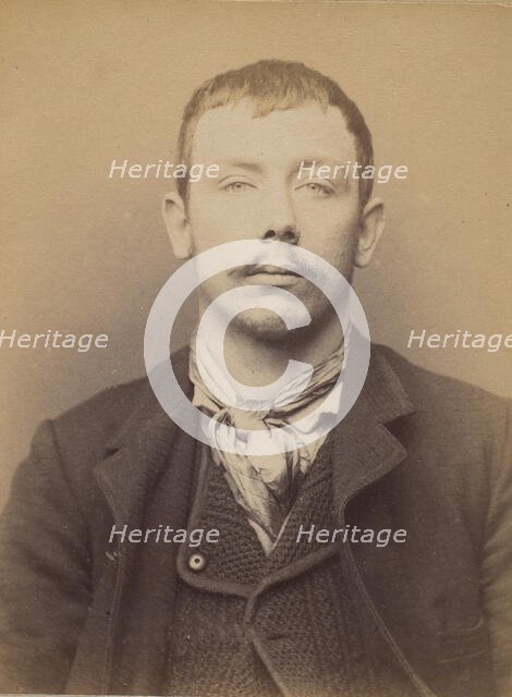 Dumout. Henri, Victor. 29 ans, né à Issy (Seine). Mécanicien. Anarchiste. 8/3/94. , 1894. Creator: Alphonse Bertillon.