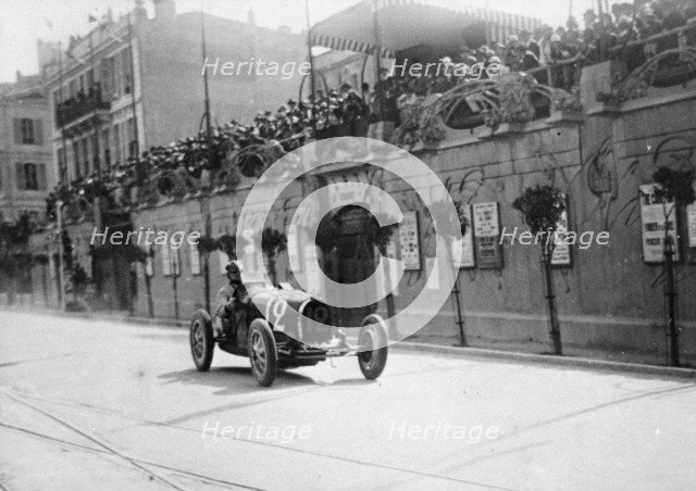 William Grover-Williams in a Bugatti 35B, in the Monaco Grand Prix, 1929. Artist: Unknown