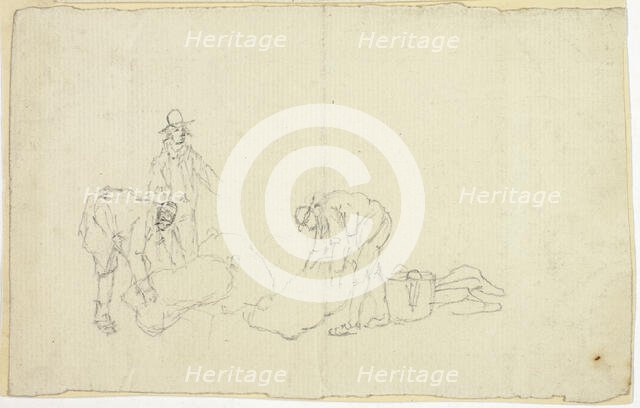 Figures with Market Goods, n.d. Creator: William Henry Pyne.
