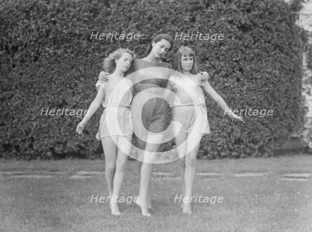 Elizabeth Duncan dancers and children, 1941 Creator: Arnold Genthe.