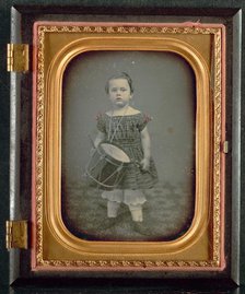 Child with Drum, 1850s. Creator: Unidentified Photographer.