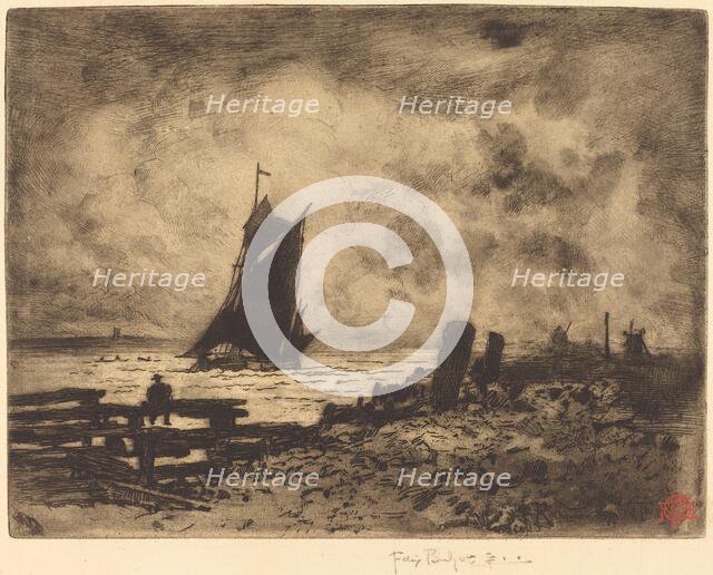 La Petite Marine - Souvenir de Medway, 1879. Creator: Felix Hilaire Buhot.