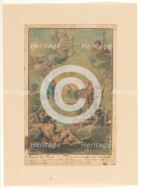 Venus, in the assembly of the gods, asks Jupiter to allow him to destroy Telemachus, 1719-1775. Creator: Ruik Keyert.