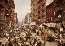 Mulberry Street, New York City, ca 1900. Creator: Unknown.