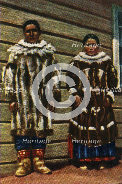 Inuit people from Alaska, northern USA, c1928.  Creator: Unknown.