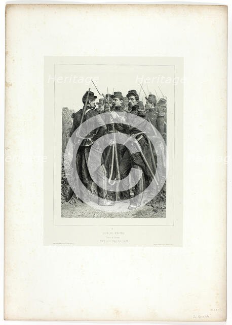Sappers, from Souvenirs d’Italie: Expédition de Rome, 1853. Creator: Auguste Raffet.