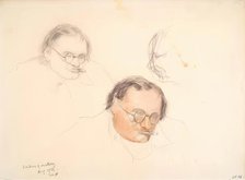Studies of James McBey, 1926. Creator: Martin Hardie.