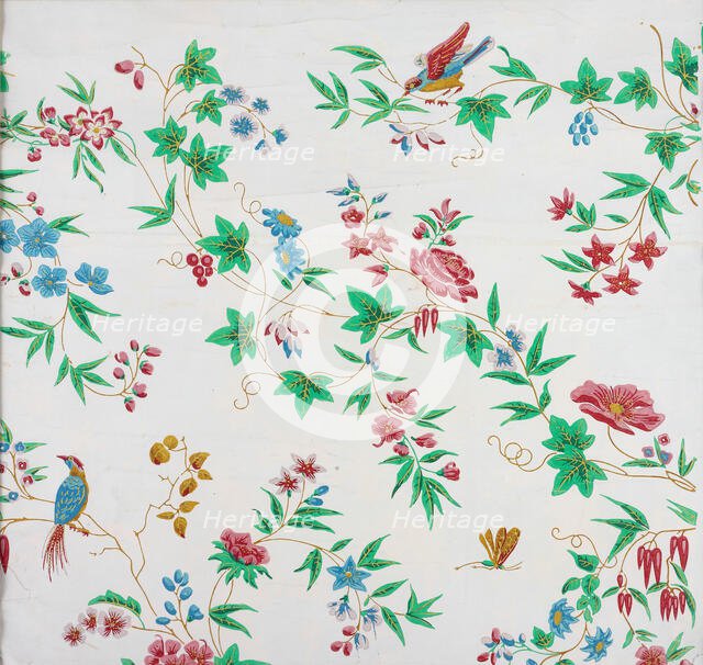 Wallpaper Fragment: "Depose au Tribunal de Commerce", Paris, 1815/25. Creator: Unknown.