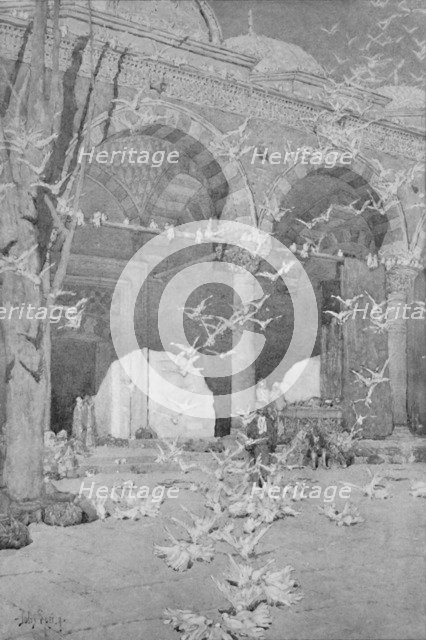 'The Courtyard of the Pigeon's Mosque', 1913. Artist: Unknown.