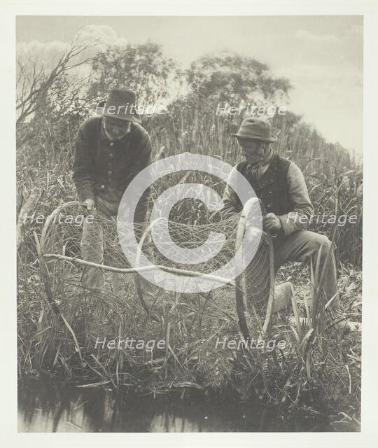 Setting Up the Bow-Net, 1886. Creator: Peter Henry Emerson.