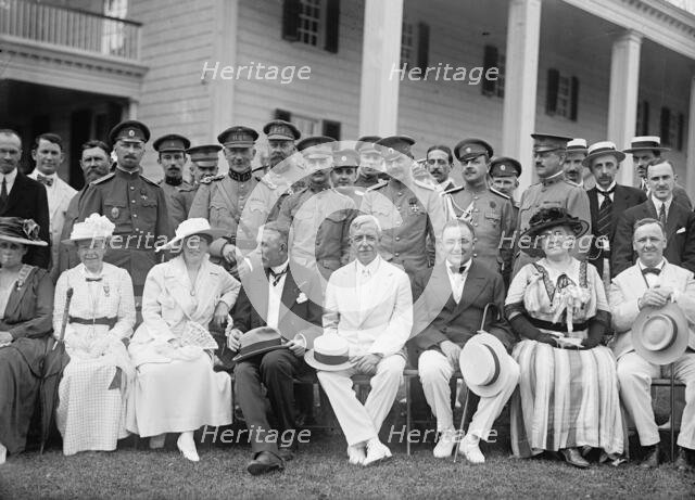 Group at Mount Vernon; Front Row, Left To Right Beginning with Woman in White Hat And Dark..., 1917. Creator: Harris & Ewing.