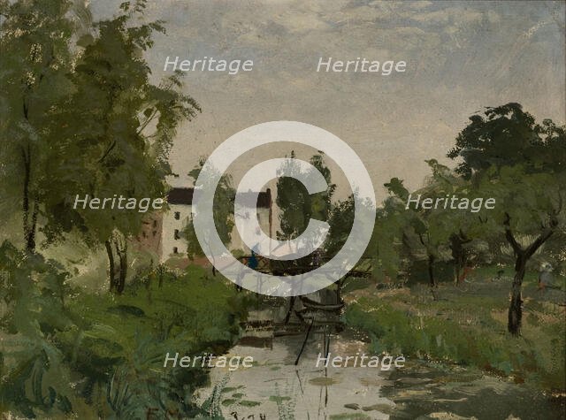 Landscape from Düsseldorf, 1878. Creator: Elias Muukka.