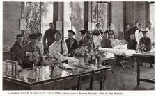 Postcard of wounded soldiers and medical staff in Haxby Road Military hospital, c.1914-c.1918. Artist: Unknown