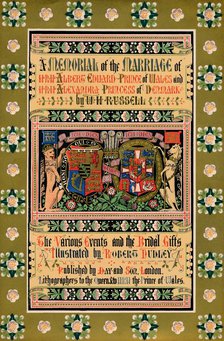 The cover of A Memorial of the Marriage of HRH Albert Edward Prince of Wales, 1863. Artist: Robert Dudley.