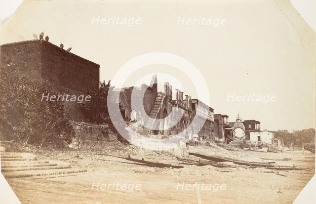 Burning Ghat, Chandanagore-a French Settlement on the Hoogly, 1858-61. Creator: Unknown.