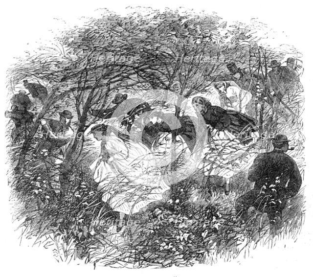 Meeting of the British Association at Birmingham:..."Pursuit of Science Under Difficulties", 1865. Creator: Unknown.