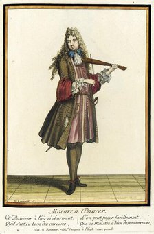 Recueil des modes de la cour de France, 'Maistre à Dancer', between c1678 and c1693. Creator: Nicolas Bonnart.