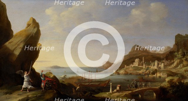 Coastal Landscape with Balaam and the Ass, 1634. Artist: Breenbergh, Bartholomeus (1598-1657)