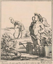 Allons pour année papa mars ..., 19th century. Creator: Honore Daumier.