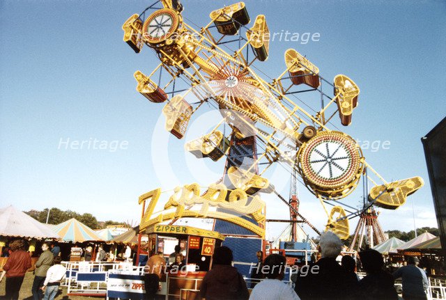 The 'Zipper' ride, Goose Fair, Forest Recreation Ground, Nottingham, Nottinghamshire, 1985. Artist: Reg Baker