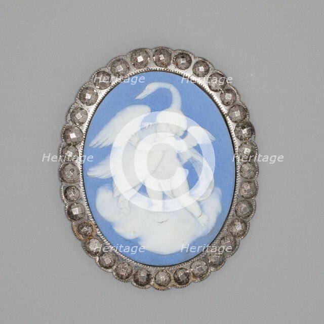 Medallion with Cupid and Swan, Burslem, Late 18th century. Creator: Wedgwood.