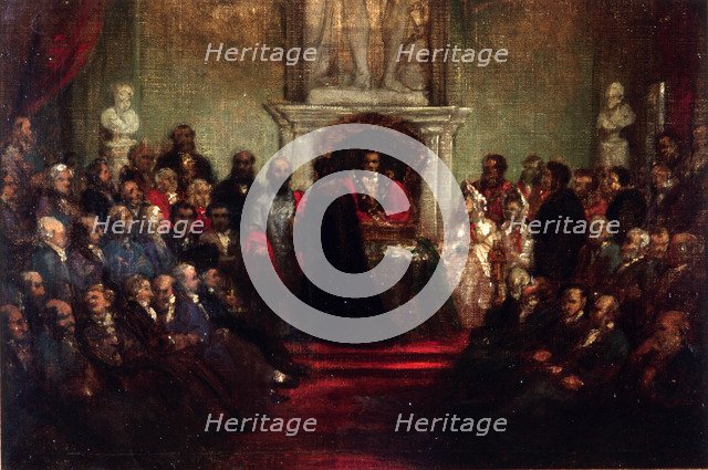 'Presentation of the Freedom of the City to General Garibaldi, April 20 1864'. Artist: Sir John Gilbert