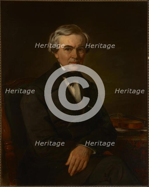 Portrait of Karol Lipinski, 1856. Creator: Alojzy Reichan.