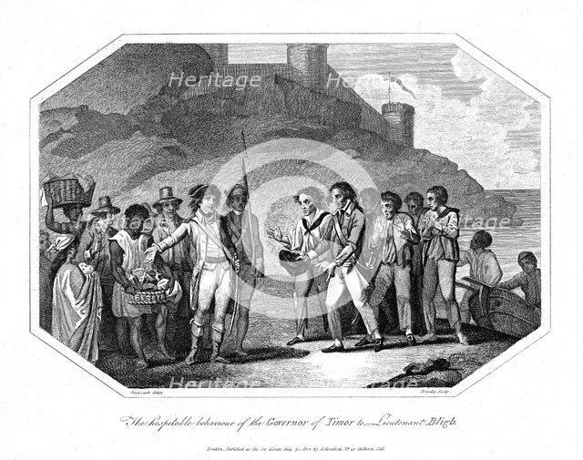 William Bligh, British naval officer received by the Governor of Timor, 14 June 1789 (1802). Artist: Unknown