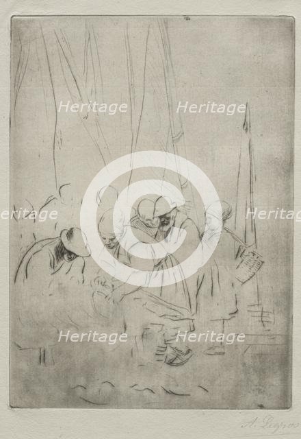 Fishermen on the Wharf at Boulogne. Creator: Alphonse Legros (French, 1837-1911).