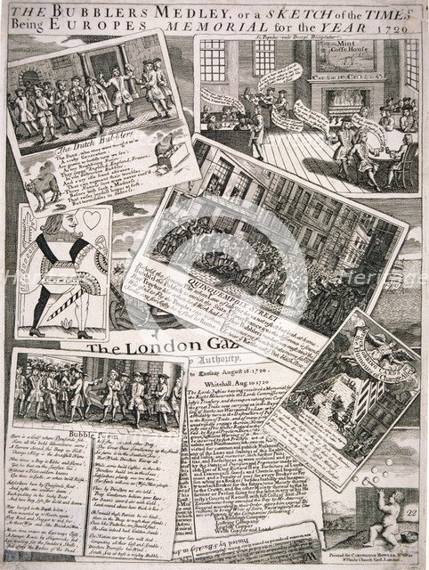 'The Bubblers Medley, or a Sketch of the Times', 1720. Artist: Anon