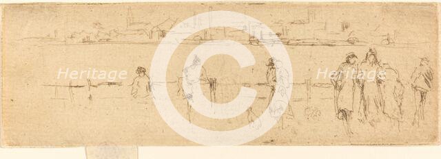 A Sketch on the Embankment, c. 1884/1886. Creator: James Abbott McNeill Whistler.