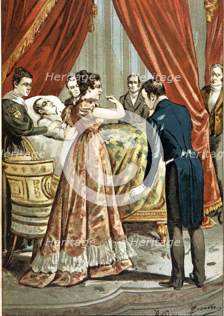 Acts of La Granja de San Ildefonso, the Infanta Luisa Carlota slaps minister Calomarde when disco…